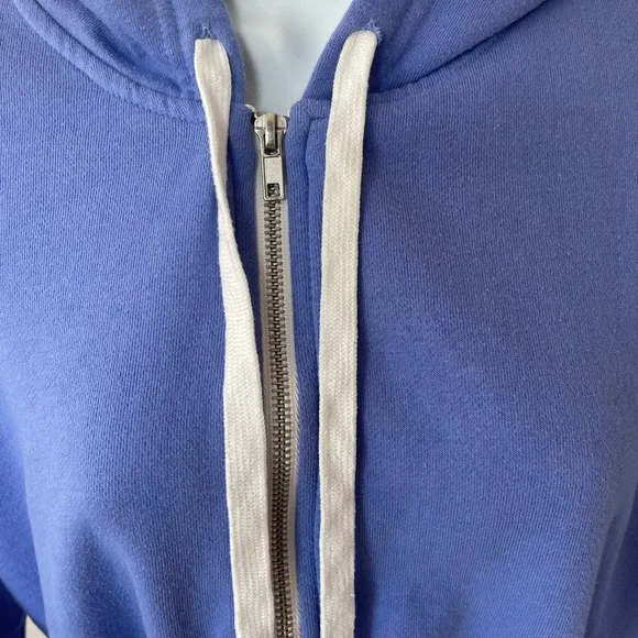 Forever21 purple blue cropped zip up hoodie preowned size small - Picture 3 of 7